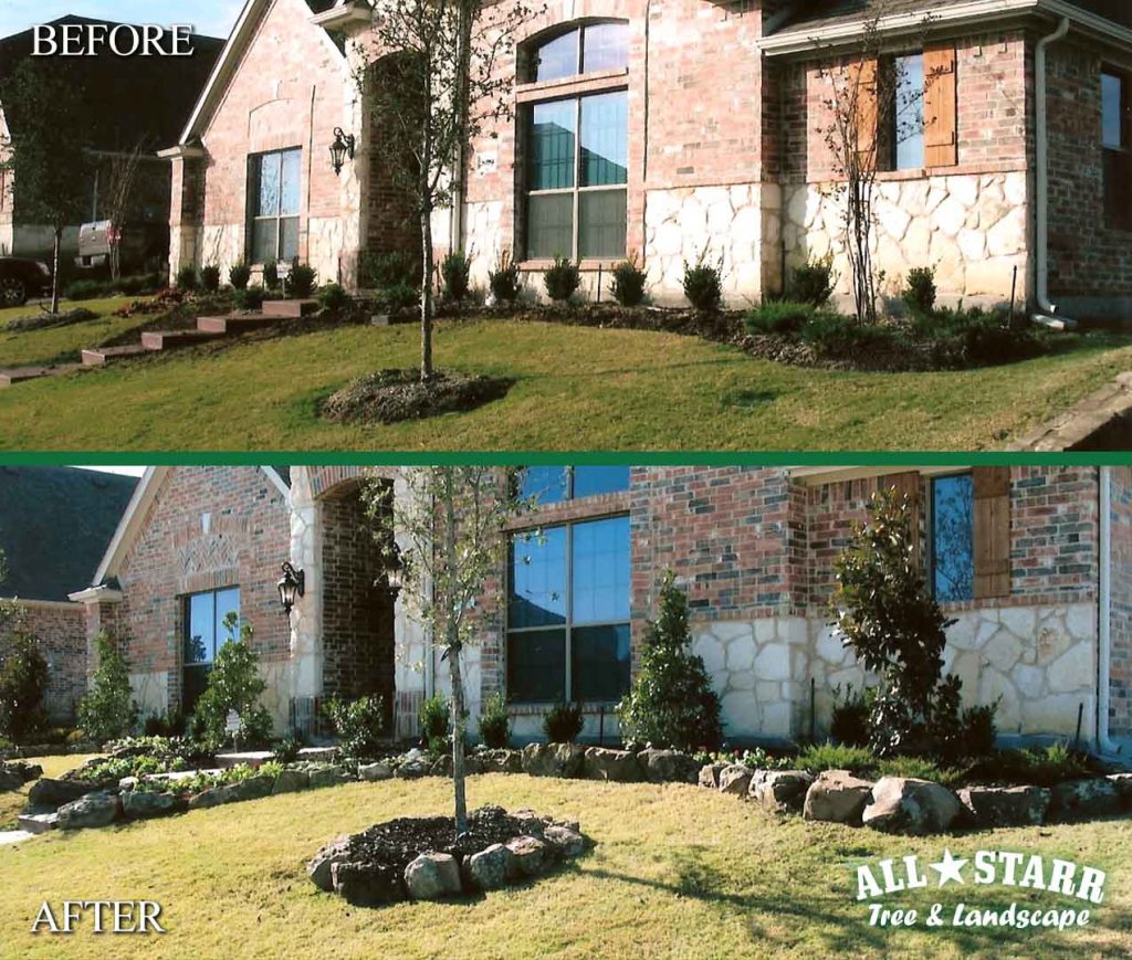 before-after house landscape